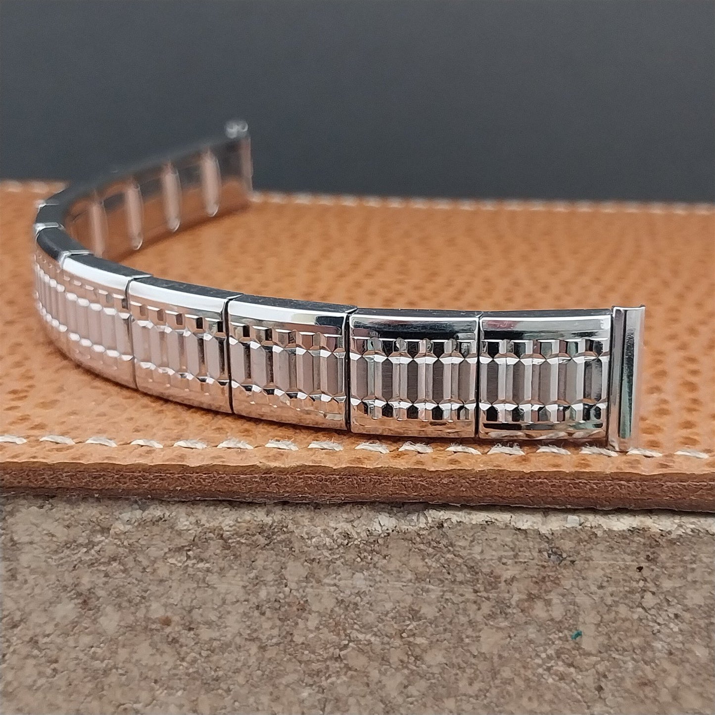 Vintage Ladies 1/2" 10k White Gold-Filled Classic Speidel Unused NOS Watch Band