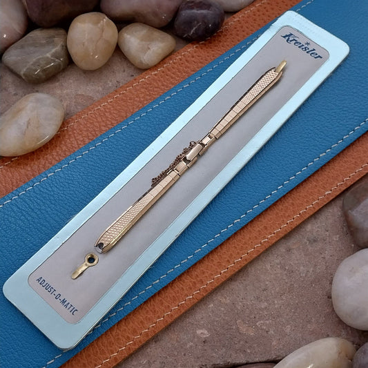 Vintage Ladies Kreisler Gold Filled Unused 1960s Classic Cocktail Watch Band Nos