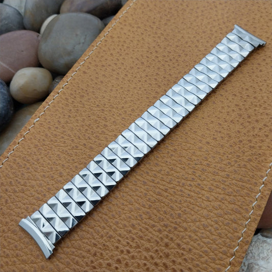 18mm 19mm Stainless Steel Mark VII USA Expansion nos 1960s old-stock Watch Band