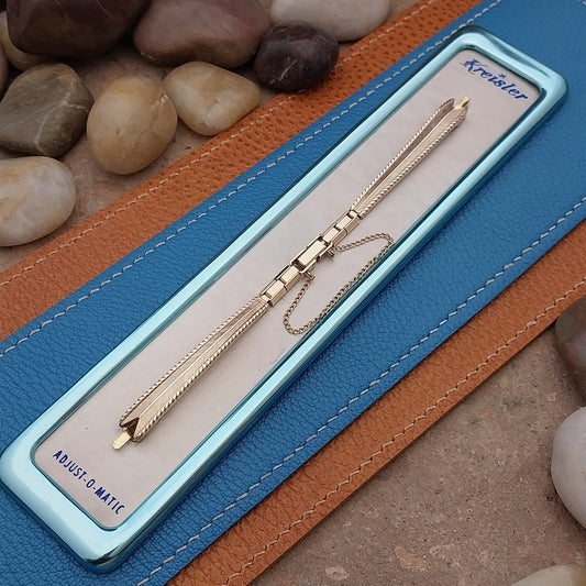Vintage Ladies Kreisler Gold Filled Unused 1960s Classic Cocktail Watch Band Nos