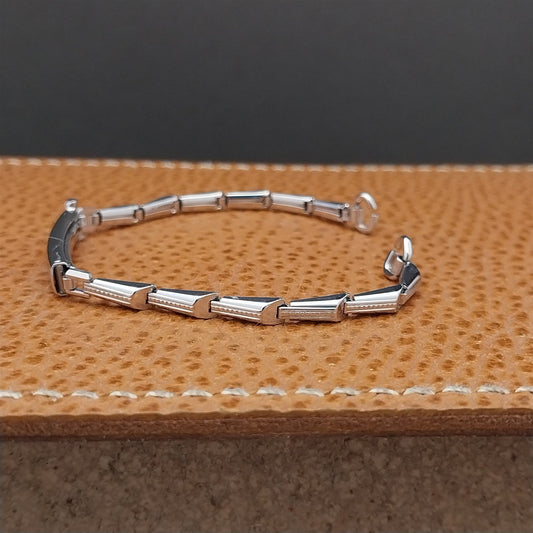 Vintage Gold Filled Ladies Gemex Unused 1940s-1950s Cocktail Watch Bracelet Nos