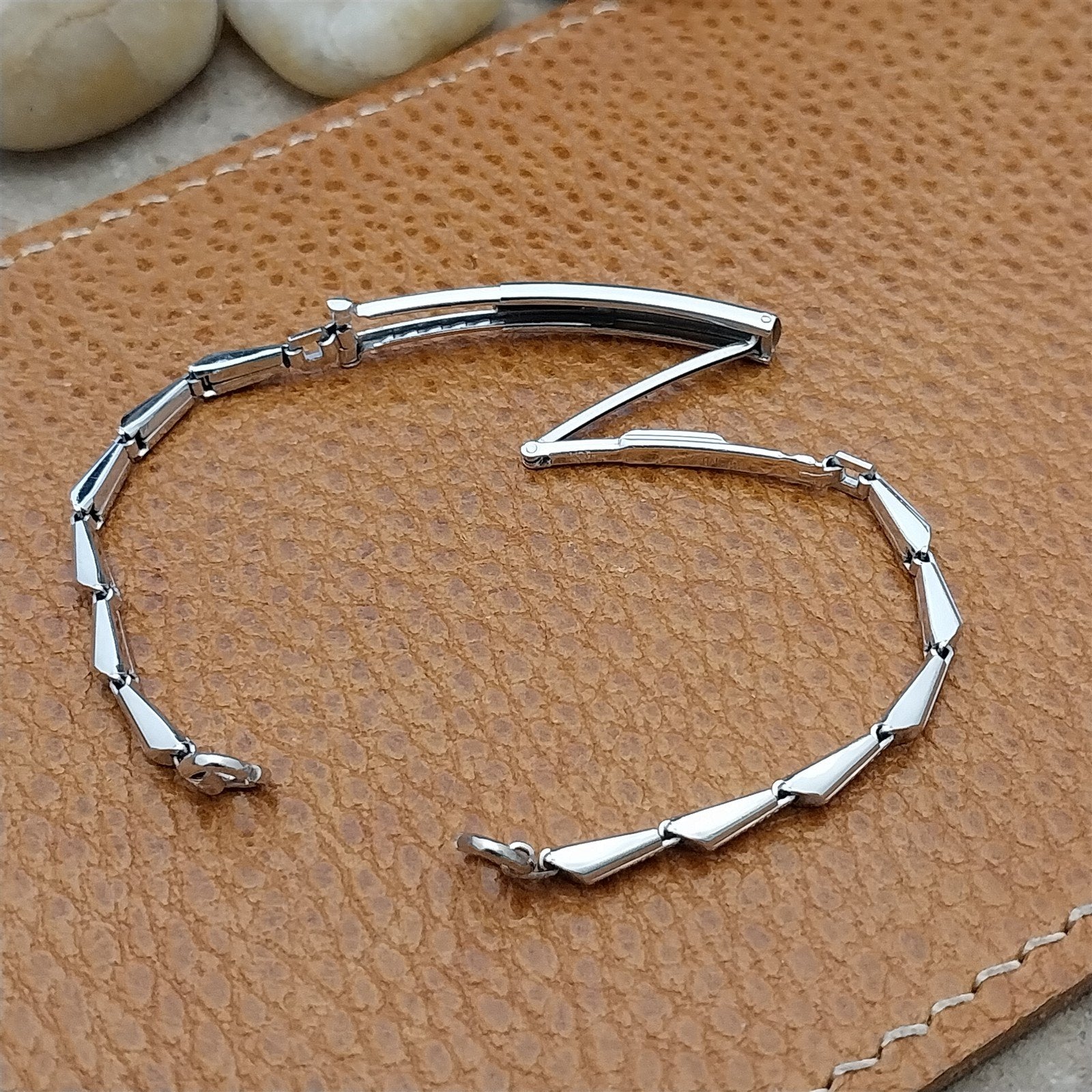 Vintage Gold Filled Ladies Gemex Unused 1940s-1950s Cocktail Watch Bracelet Nos