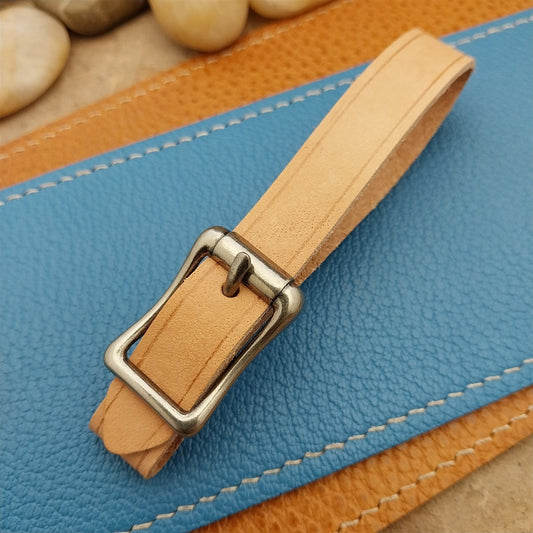 Natural Veg Tan Leather Vintage Pocket Watch Fob Strap & Premium Solid Buckle