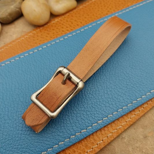 Kakishibu Stained Calfskin Vintage Pocket Watch Fob Strap & Premium Solid Buckle