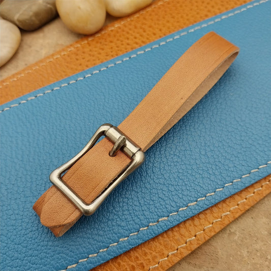 Kakishibu Stained Calfskin Vintage Pocket Watch Fob Strap & Premium Solid Buckle