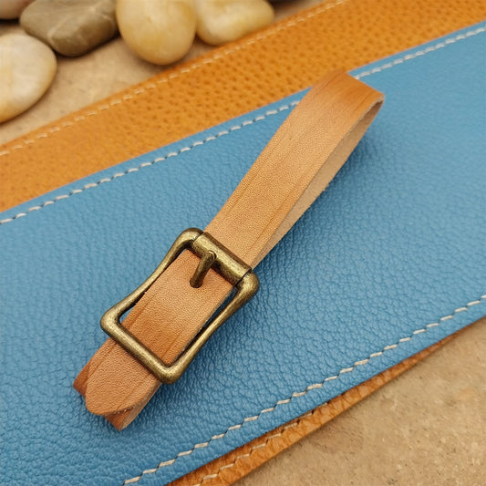 Kakishibu Stained Calfskin Vintage Pocket Watch Fob Strap & Premium Solid Buckle