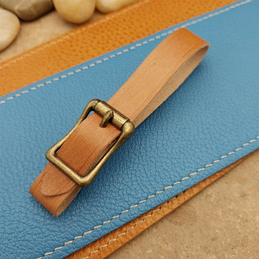 Kakishibu Stained Calfskin Vintage Pocket Watch Fob Strap & Premium Solid Buckle