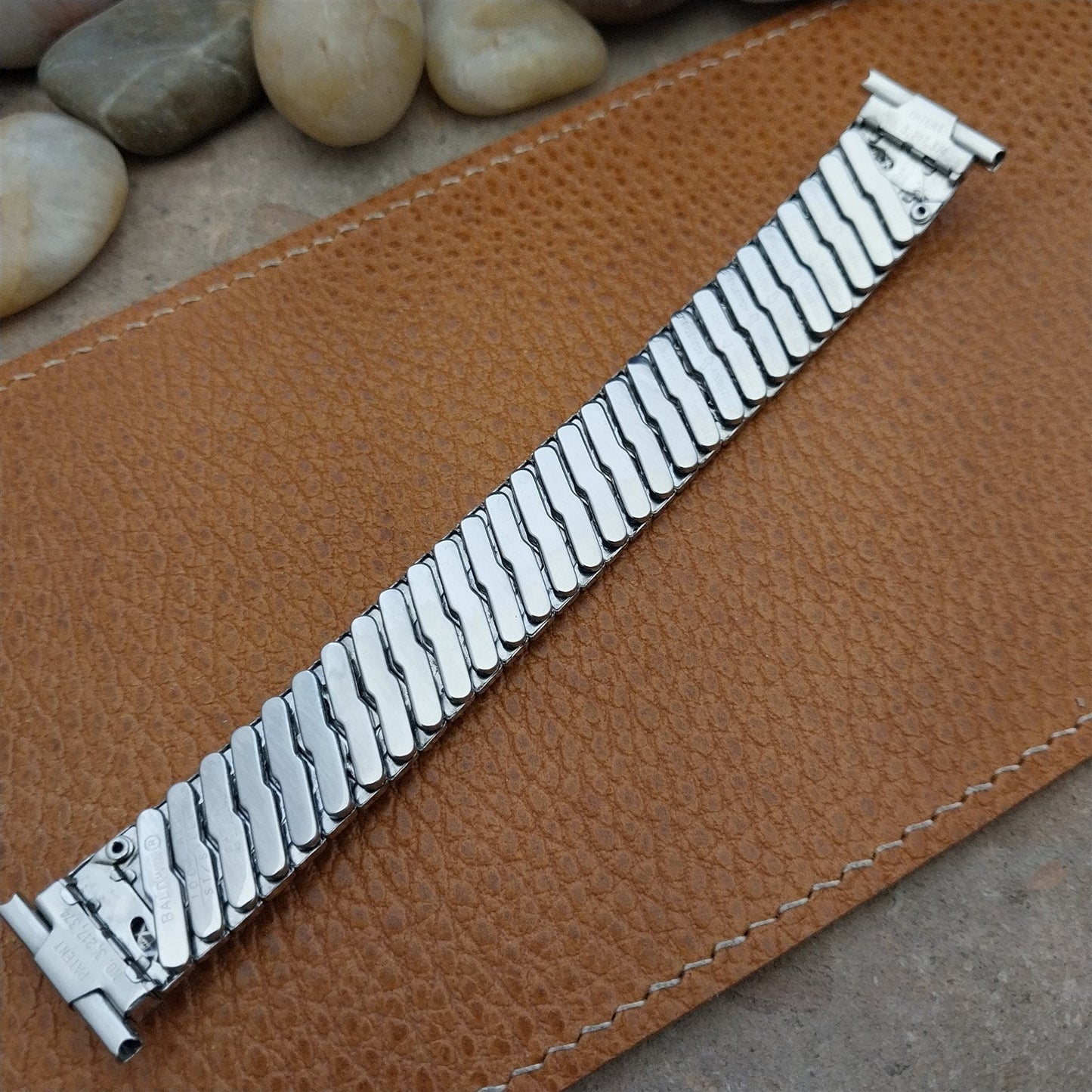 Baldwin 19mm 18mm 17mm Stainless Steel Classic Stretch 1960s Vintage Watch Band