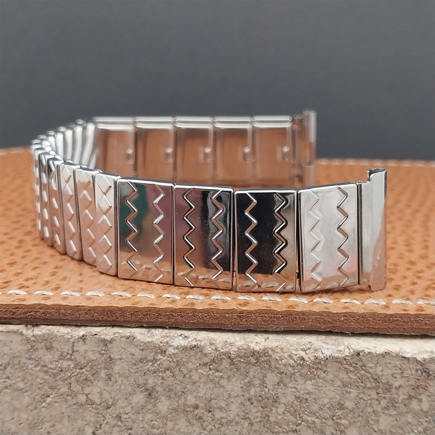 Vintage 19mm 18mm Glen Stainless Steel Expansion Unused Classic 1950s Watch Band