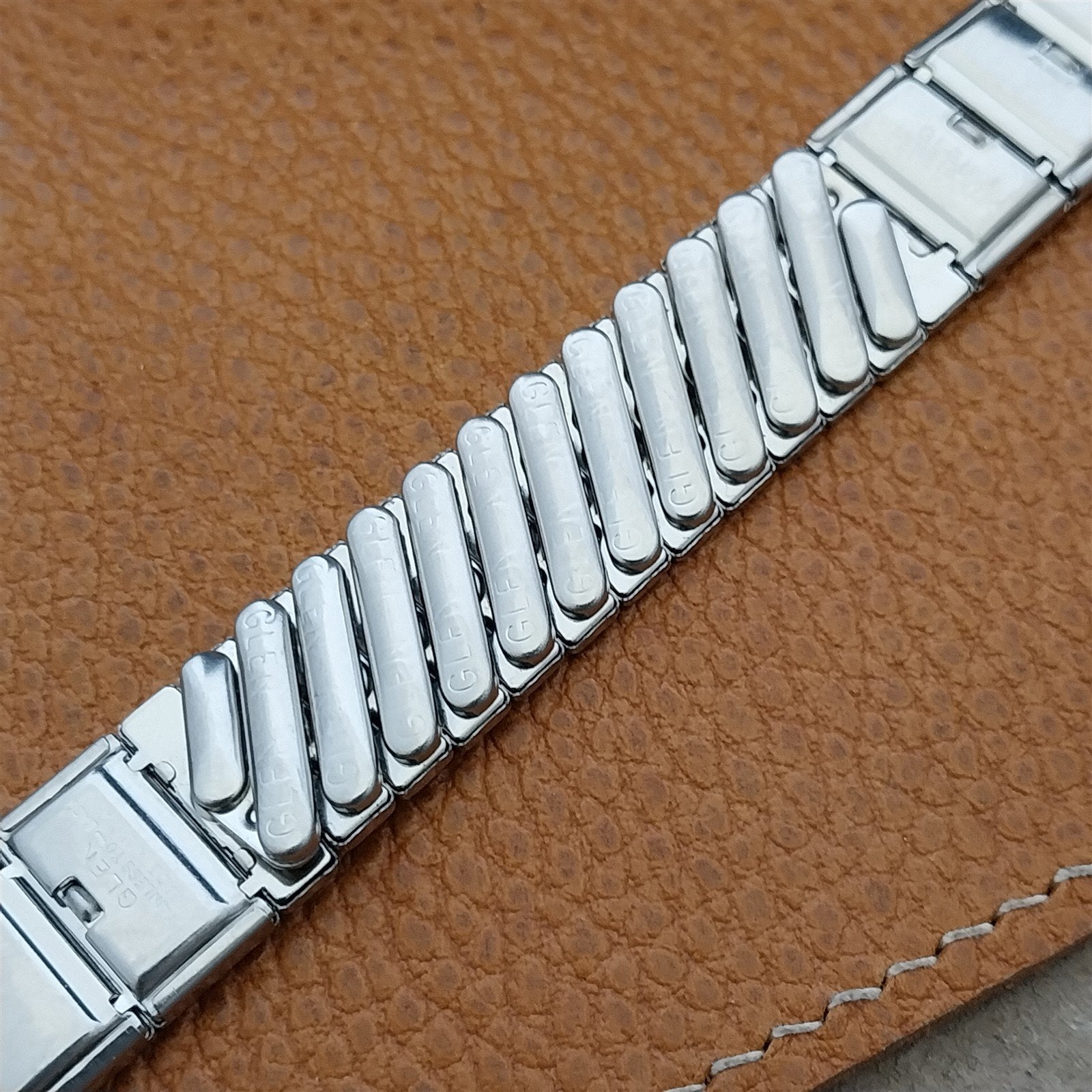 Vintage 19mm 18mm Glen Stainless Steel Expansion Unused Classic 1950s Watch Band