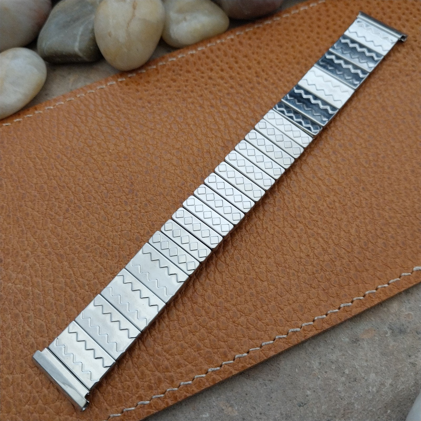 Vintage 19mm 18mm Glen Stainless Steel Expansion Unused Classic 1950s Watch Band