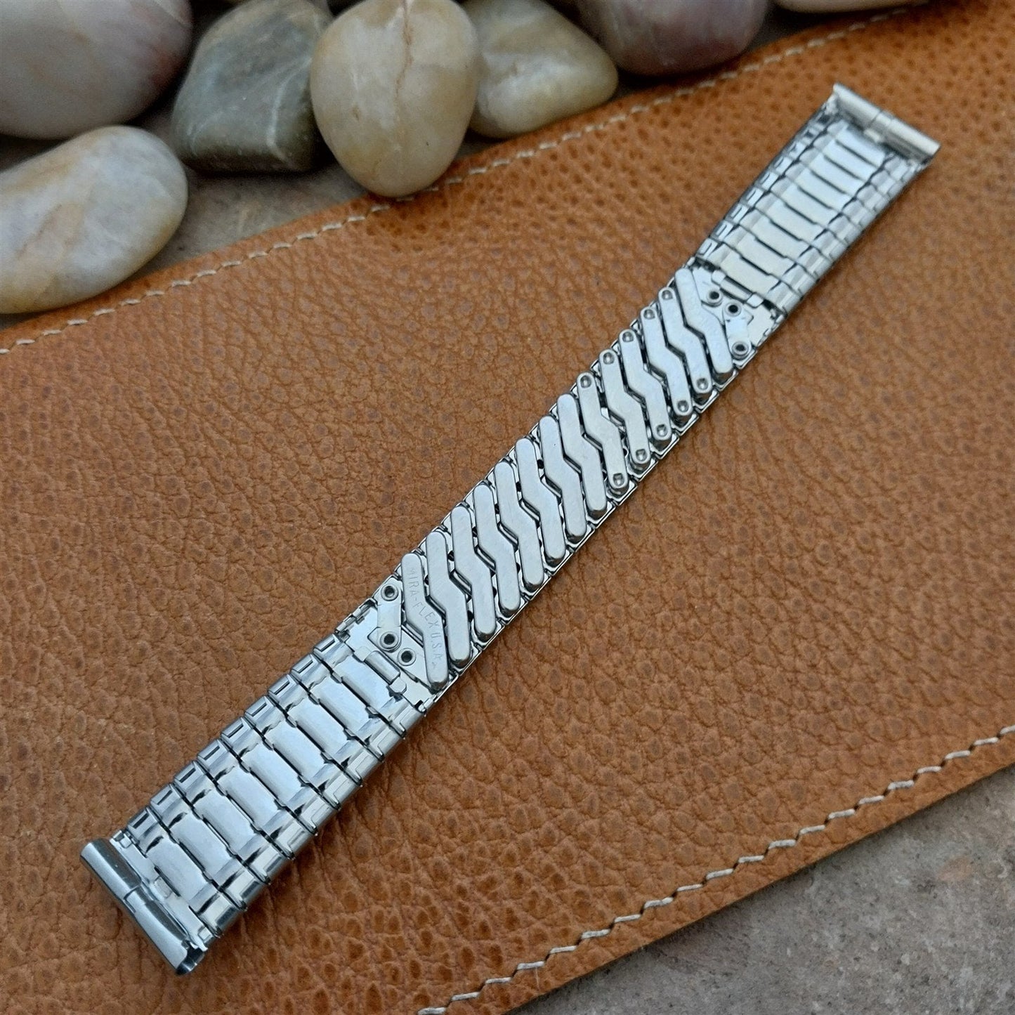 Vintage 17.2mm Mira-Flex Classic Stainless Steel Expansion 1960s Watch Band