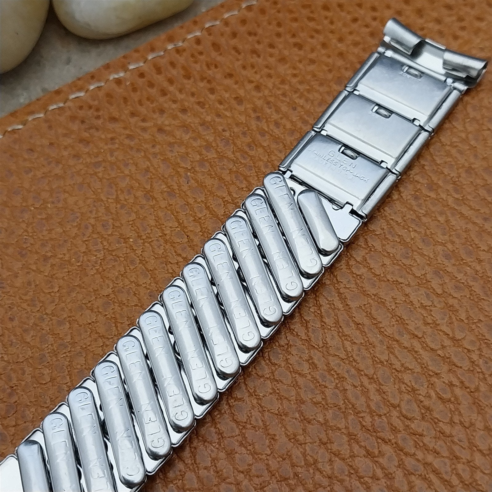 17.3mm Glen Stainless Steel Expansion Unused 1950s Vintage Watch Band