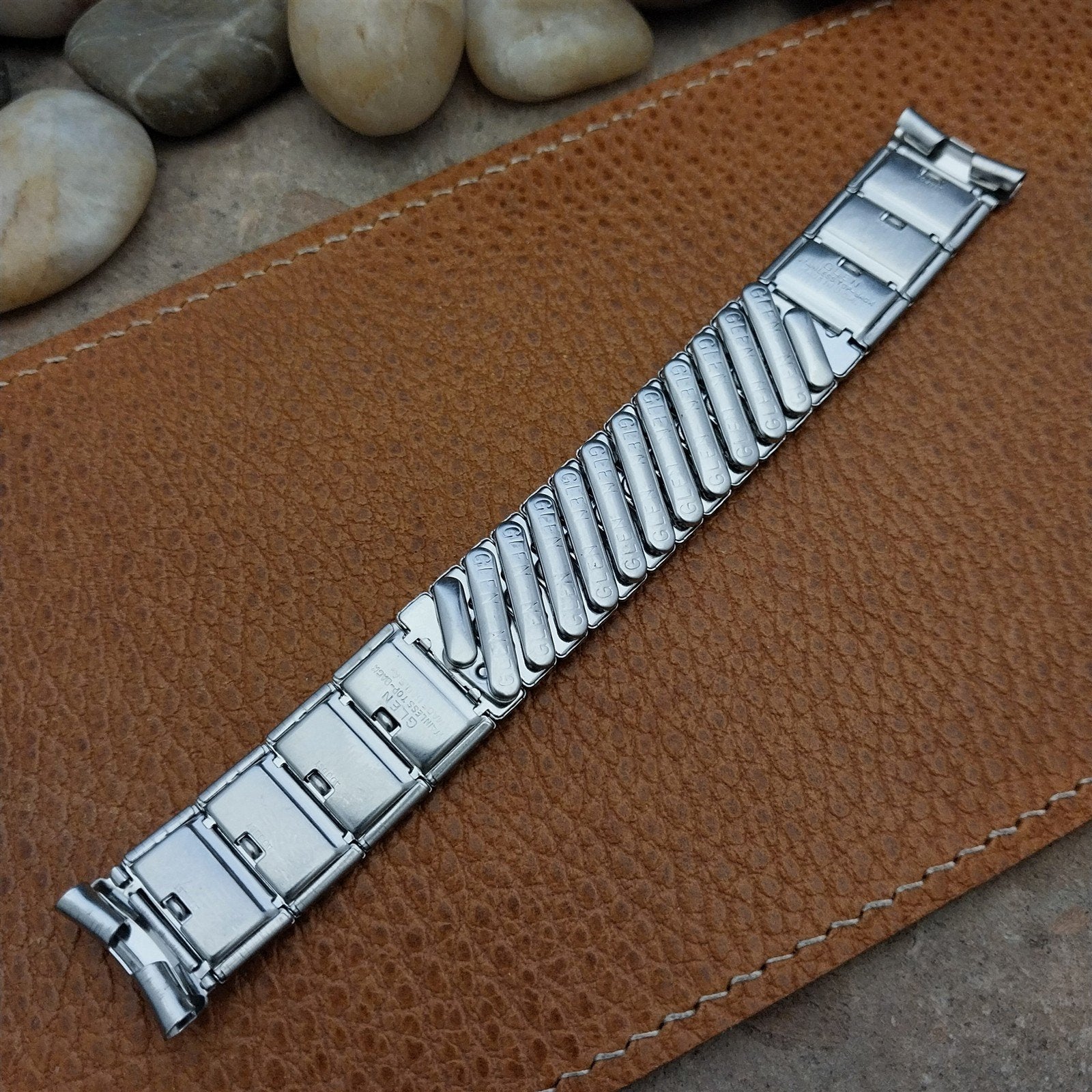 17.3mm Glen Stainless Steel Expansion Unused 1950s Vintage Watch Band