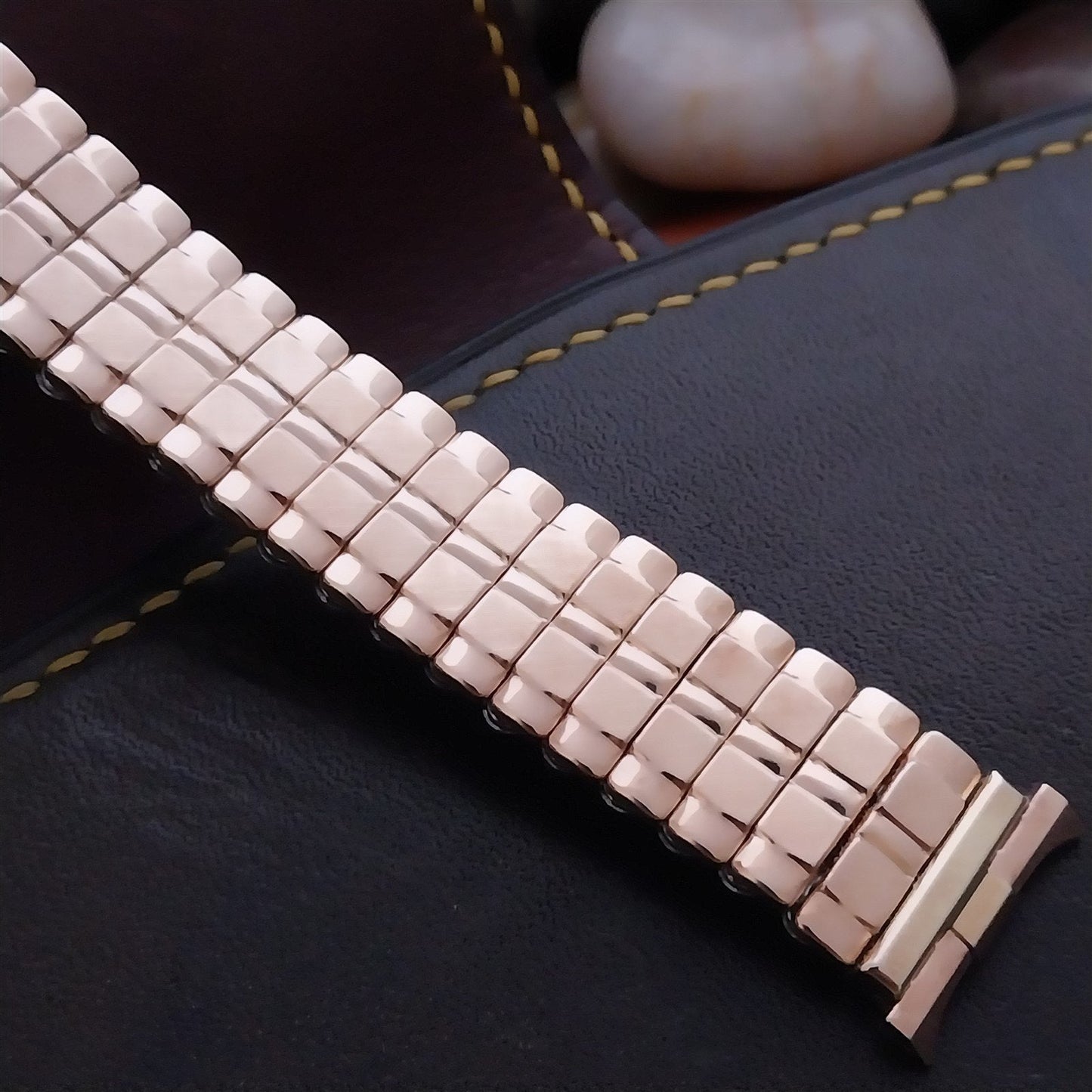 19mm 18mm 10k Rose Gold-Filled JB Champion Unused nos 1960s Vintage Watch Band