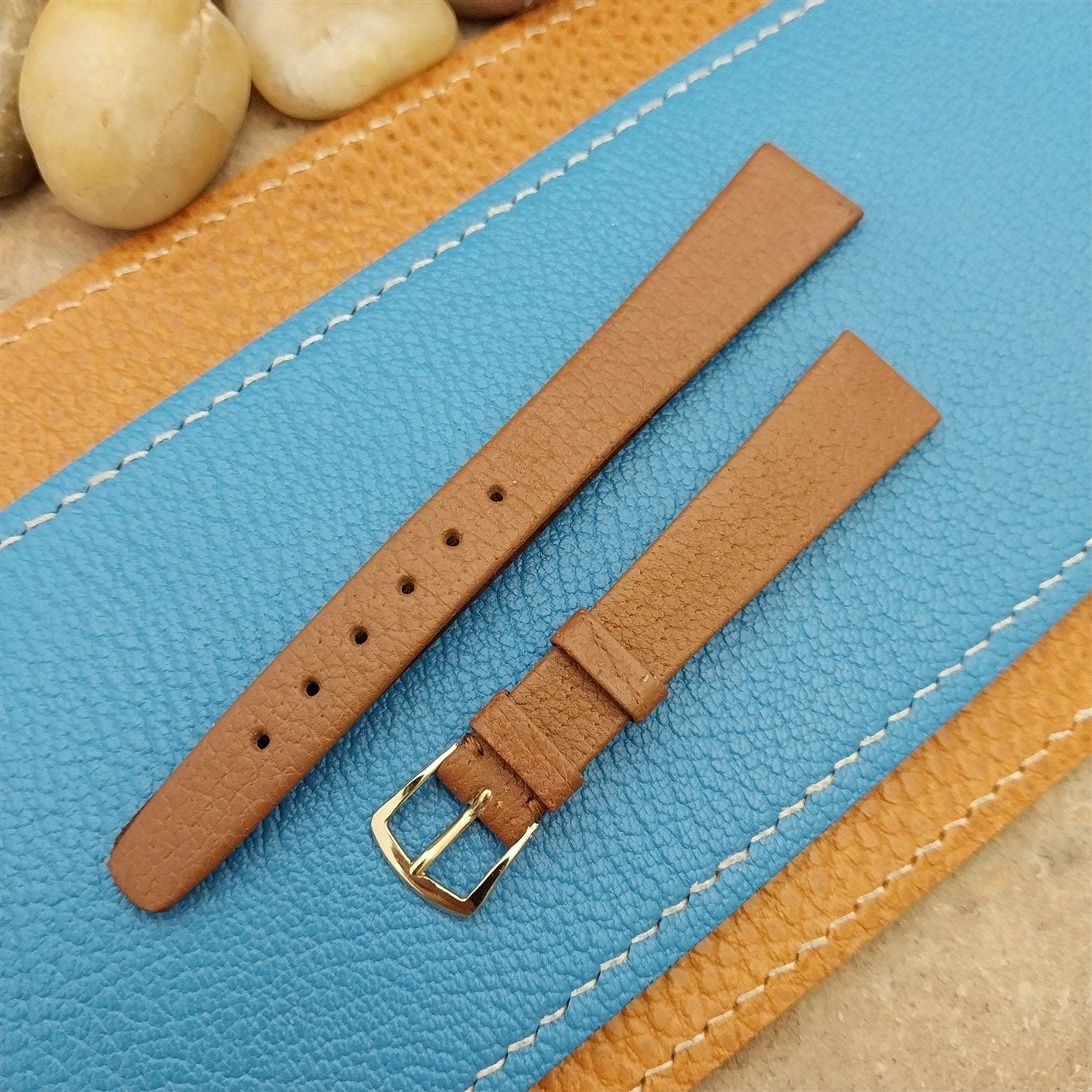 Vintage Womens Omega 14mm Pigskin Leather Classic Swiss Unused nos Watch Band