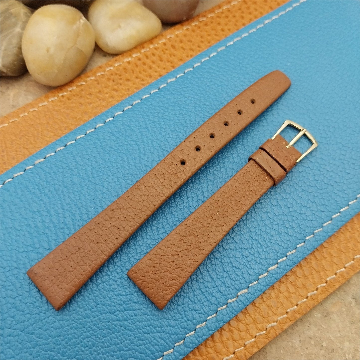 Vintage Womens Omega 14mm Pigskin Leather Classic Swiss Unused nos Watch Band