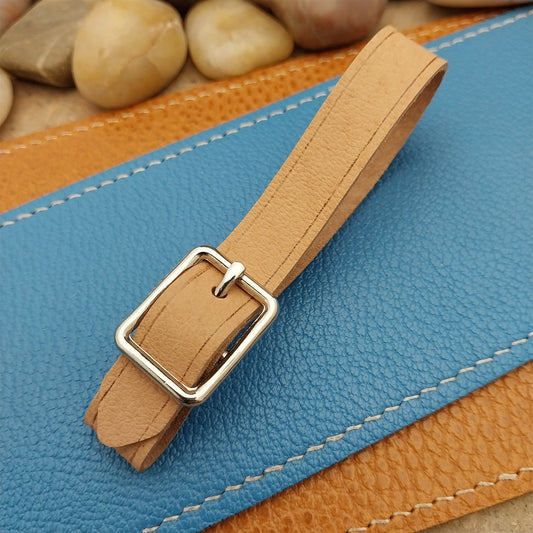 Veg Tanned Pigskin Vintage Pocket Watch Fob Strap & Nickel Finish Buckle