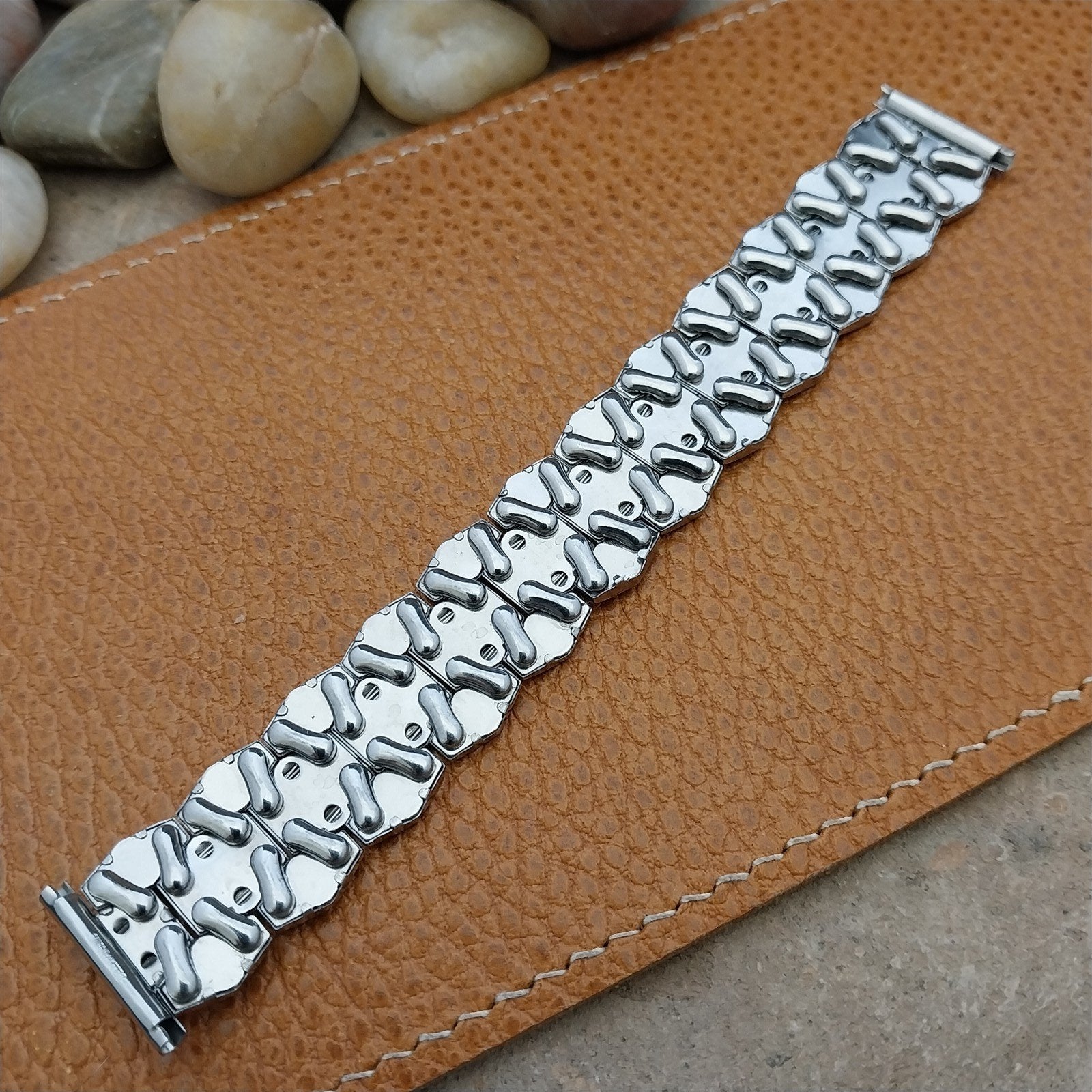 5/8"-3/4" Bellavance Stainless Quadra-Stretch Expansion Vintage Watch Band