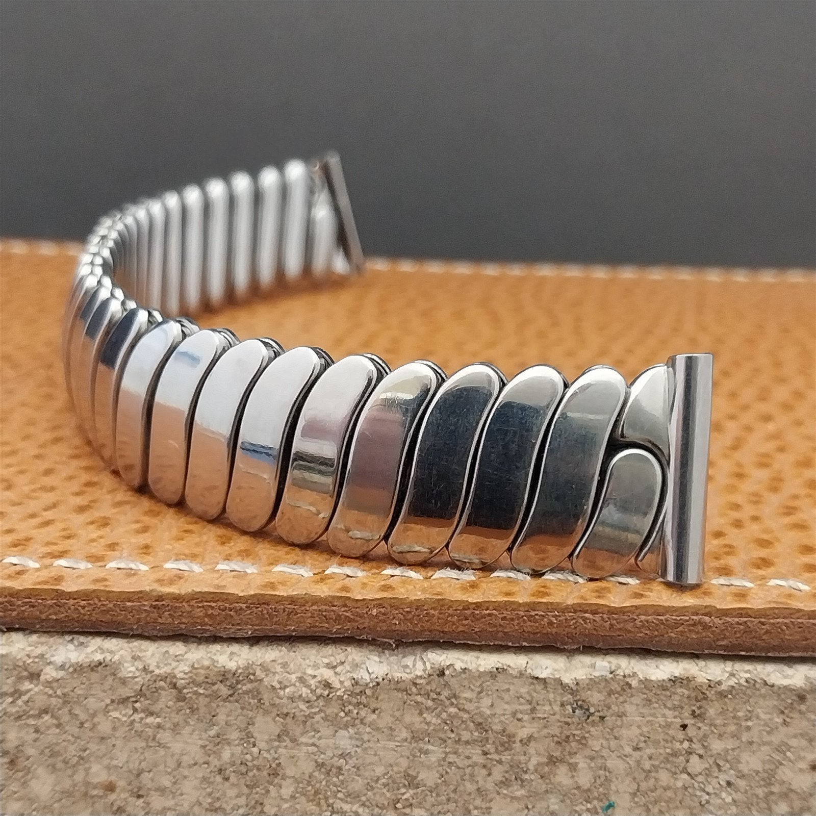 Vintage 1950 Flex-Let Calvin Short Stainless Steel nos 5/8" Unused Watch Band