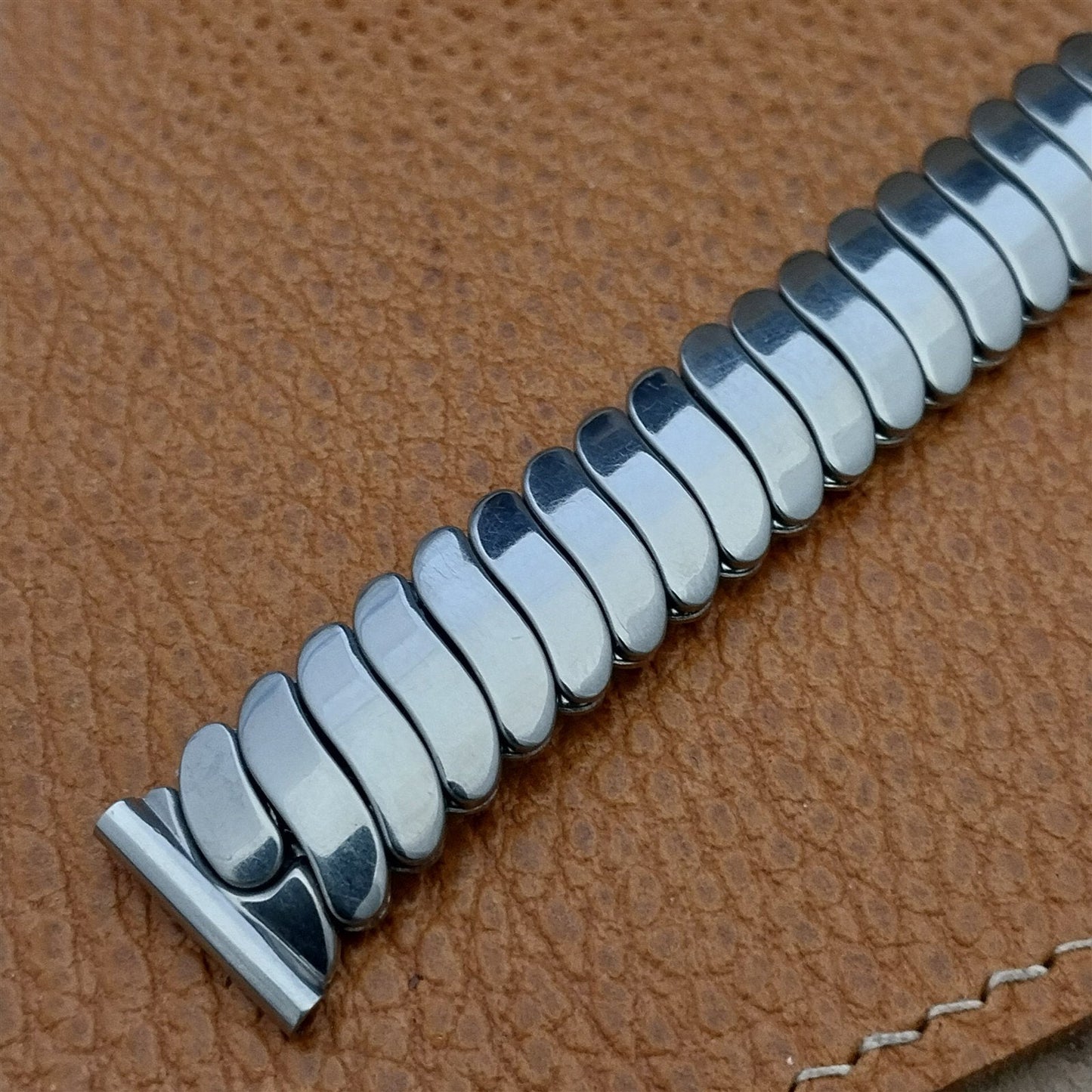 Vintage 1950 Flex-Let Calvin Short Stainless Steel nos 5/8" Unused Watch Band