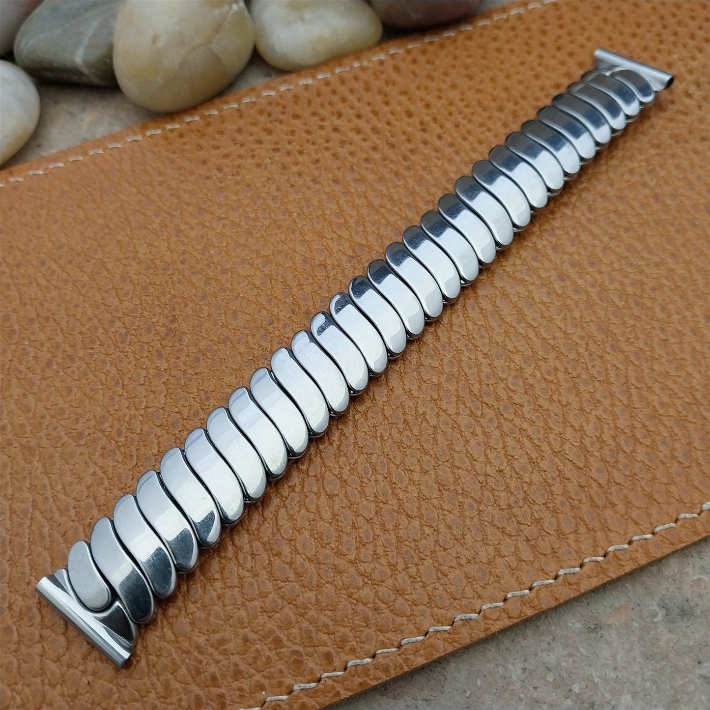 Vintage 1950 Flex-Let Calvin Short Stainless Steel nos 5/8" Unused Watch Band