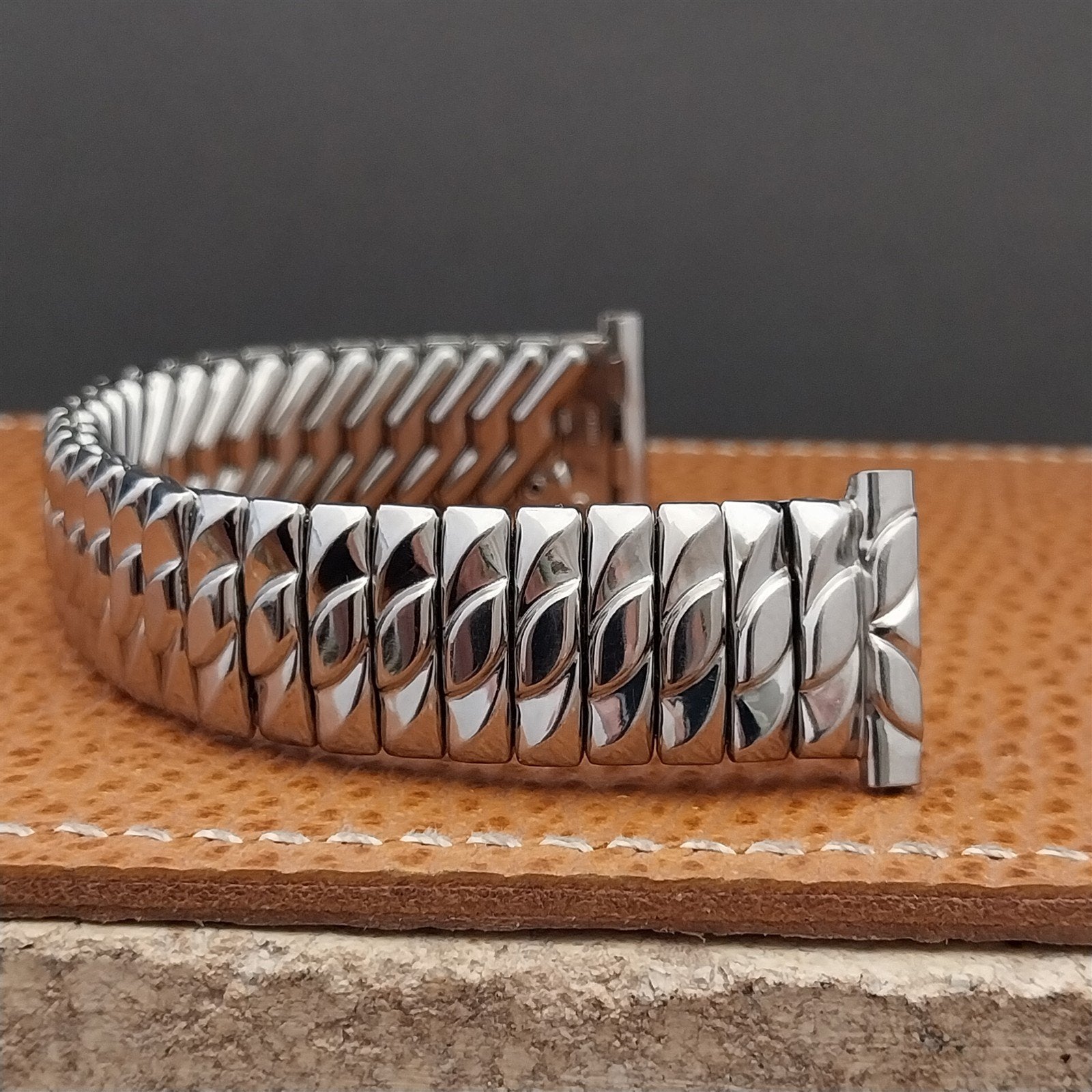 Vintage 19mm 18mm 16mm 50s Stonewall Stainless Steel Classic Stretch Watch Band