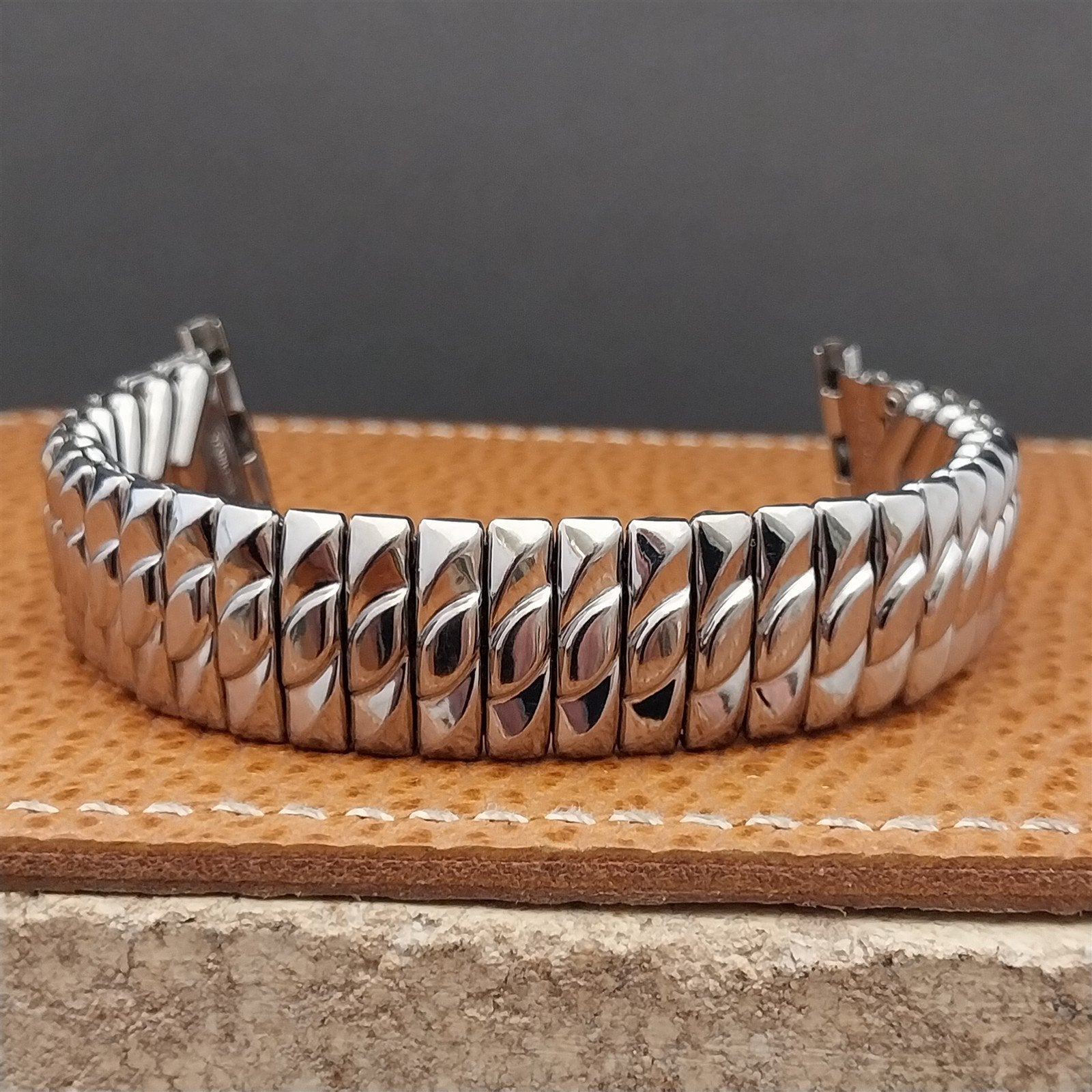 Vintage 19mm 18mm 16mm 50s Stonewall Stainless Steel Classic Stretch Watch Band