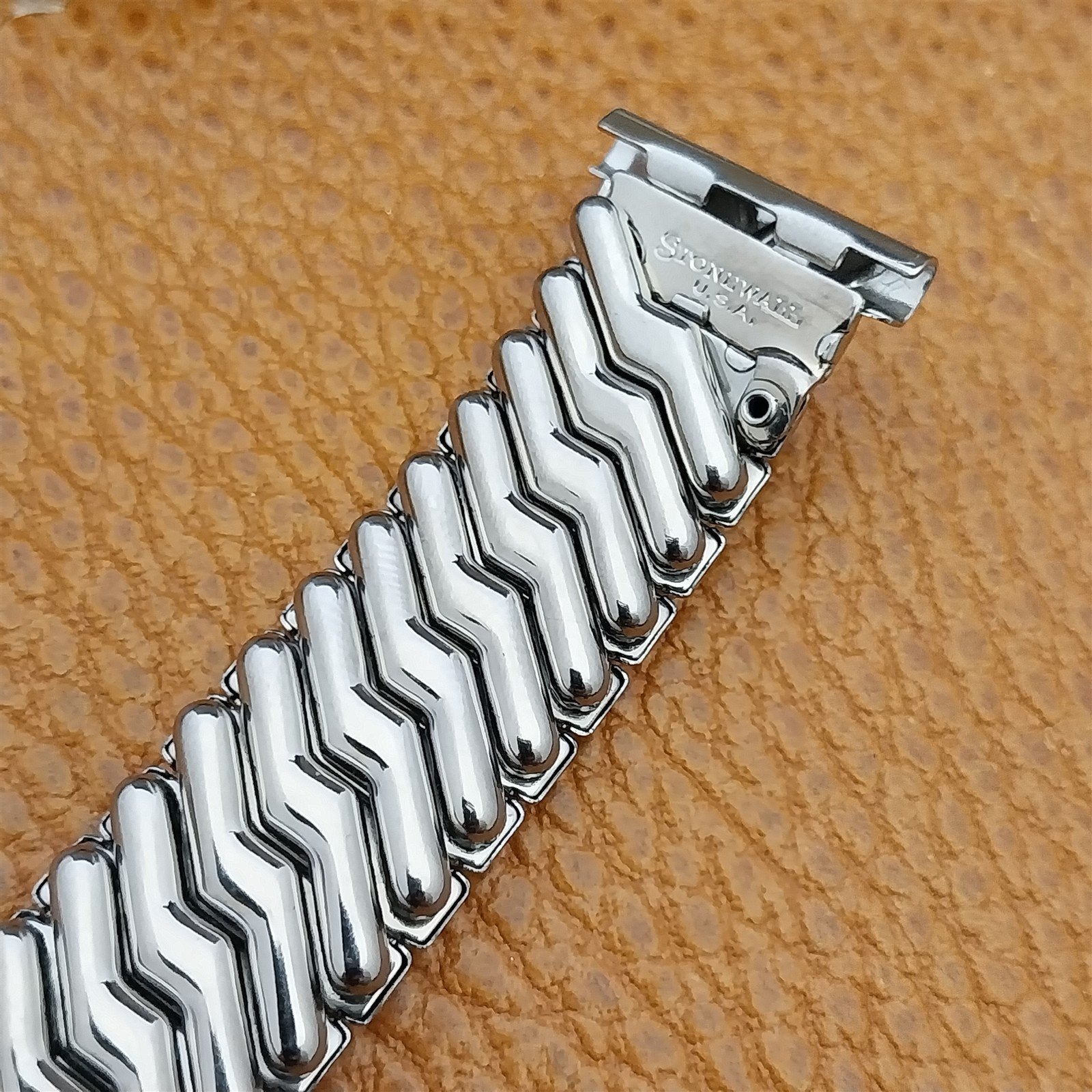 Vintage 19mm 18mm 16mm 50s Stonewall Stainless Steel Classic Stretch Watch Band