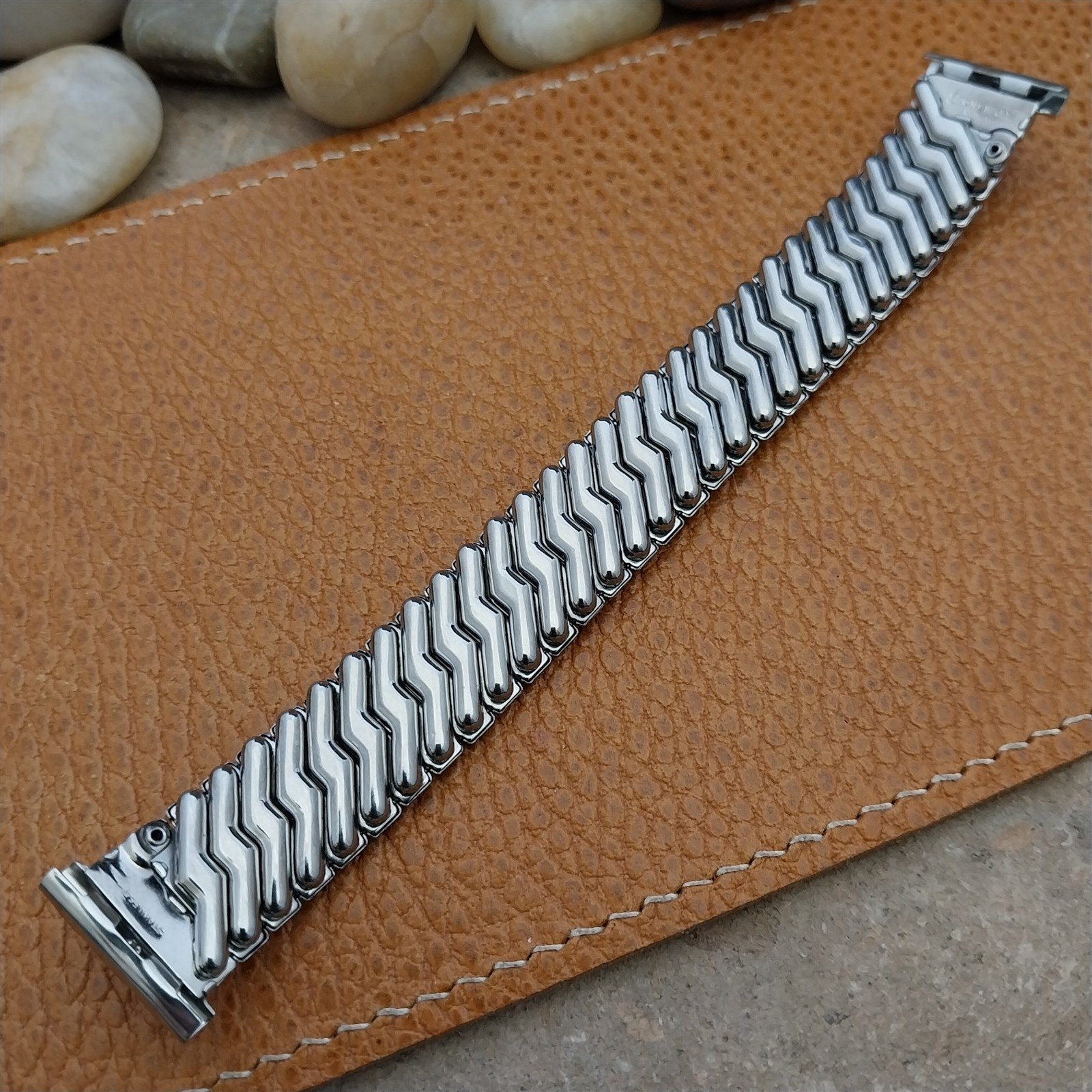 Vintage 19mm 18mm 16mm 50s Stonewall Stainless Steel Classic Stretch Watch Band