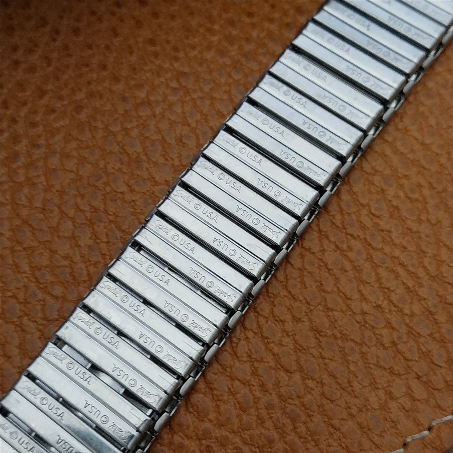 Vintage 19mm 20mm 22mm Rice Beads Wide Stainless Speidel Stretch NOS Watch Band