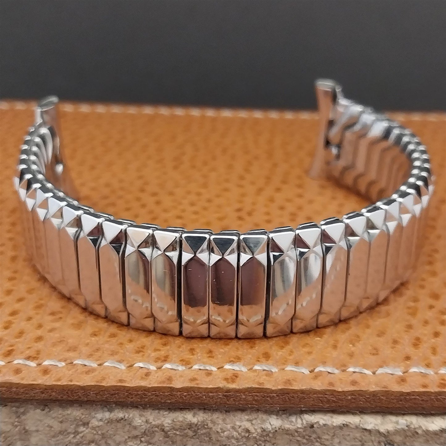 Vintage 19mm 18mm 16mm 1953 Speidel First Nighter White Gold-Fill NOS Watch Band