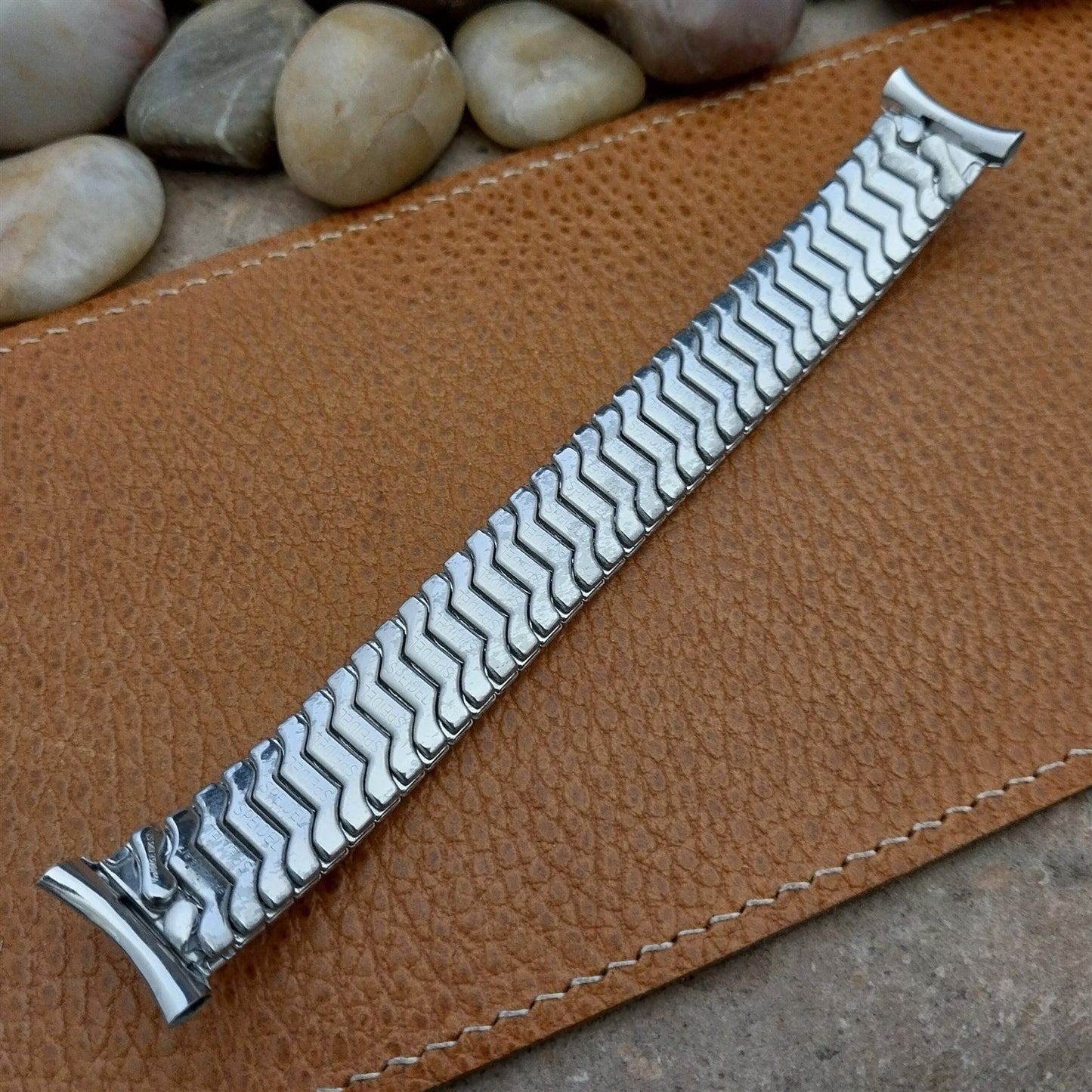 Vintage 19mm 18mm 16mm 1953 Speidel First Nighter White Gold-Fill NOS Watch Band