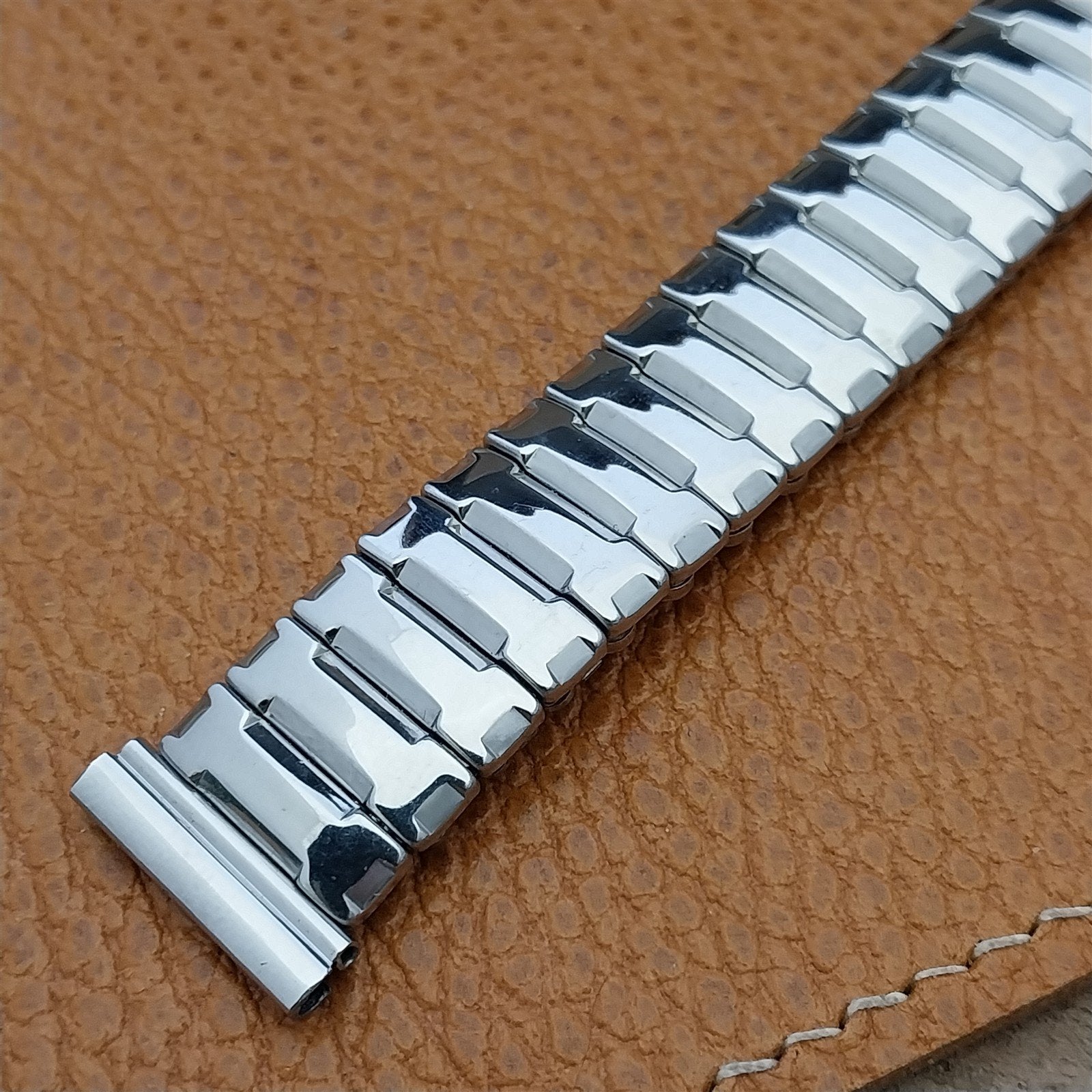18mm 17mm 16mm Crown USA 1950s Stainless Steel Expansion NOS Unused Watch Band