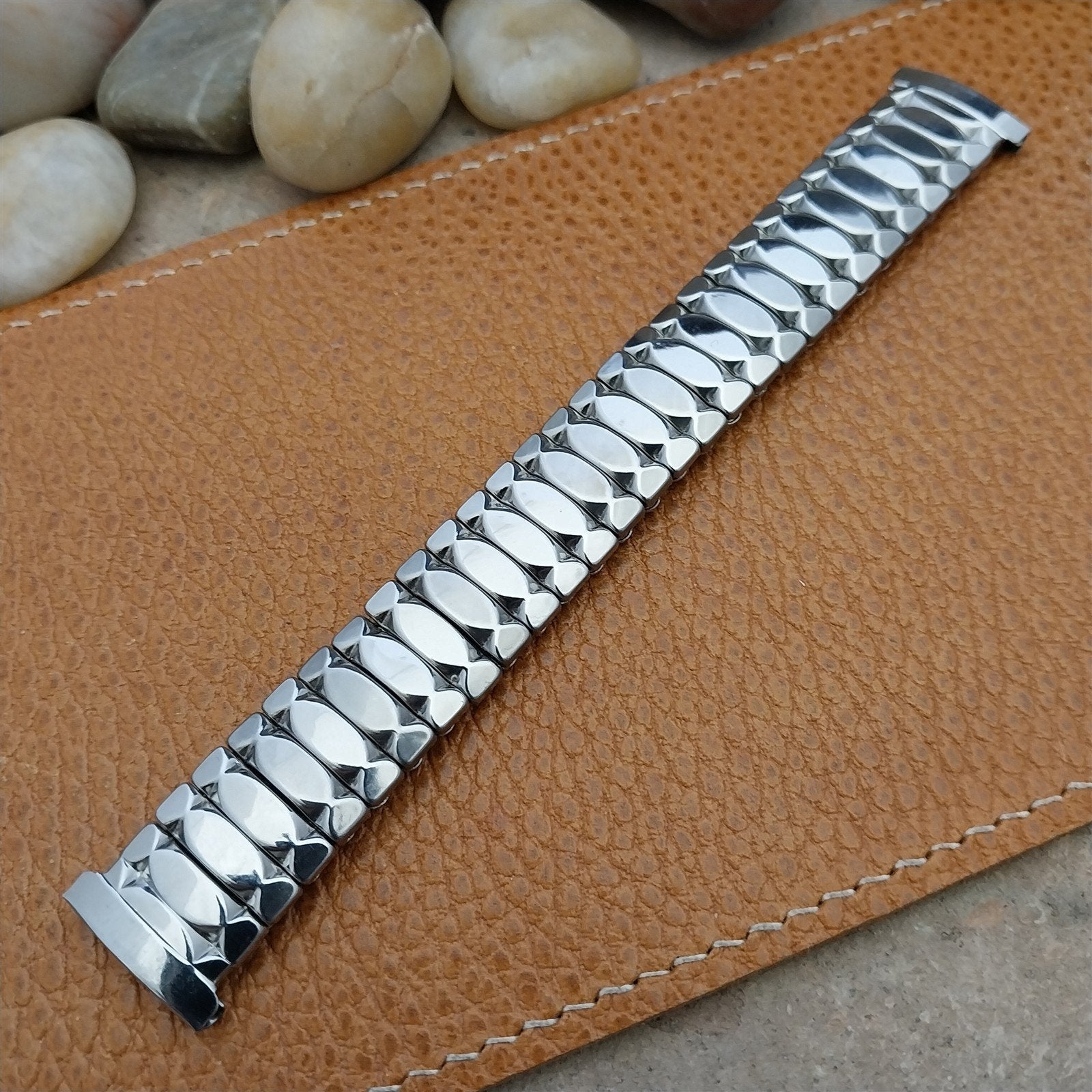 Vintage Glen 16mm 18mm 19mm Stainless Steel Expansion 1950s Unused Watch Band
