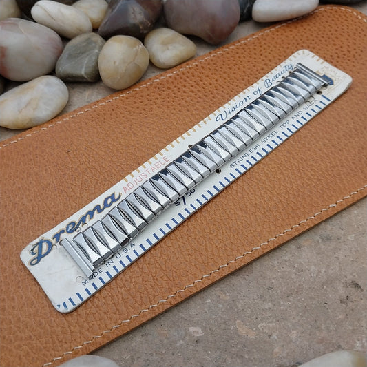 19mm 18mm 16mm Stainless Steel Expansion Drema Unused 1950s Vintage Watch Band