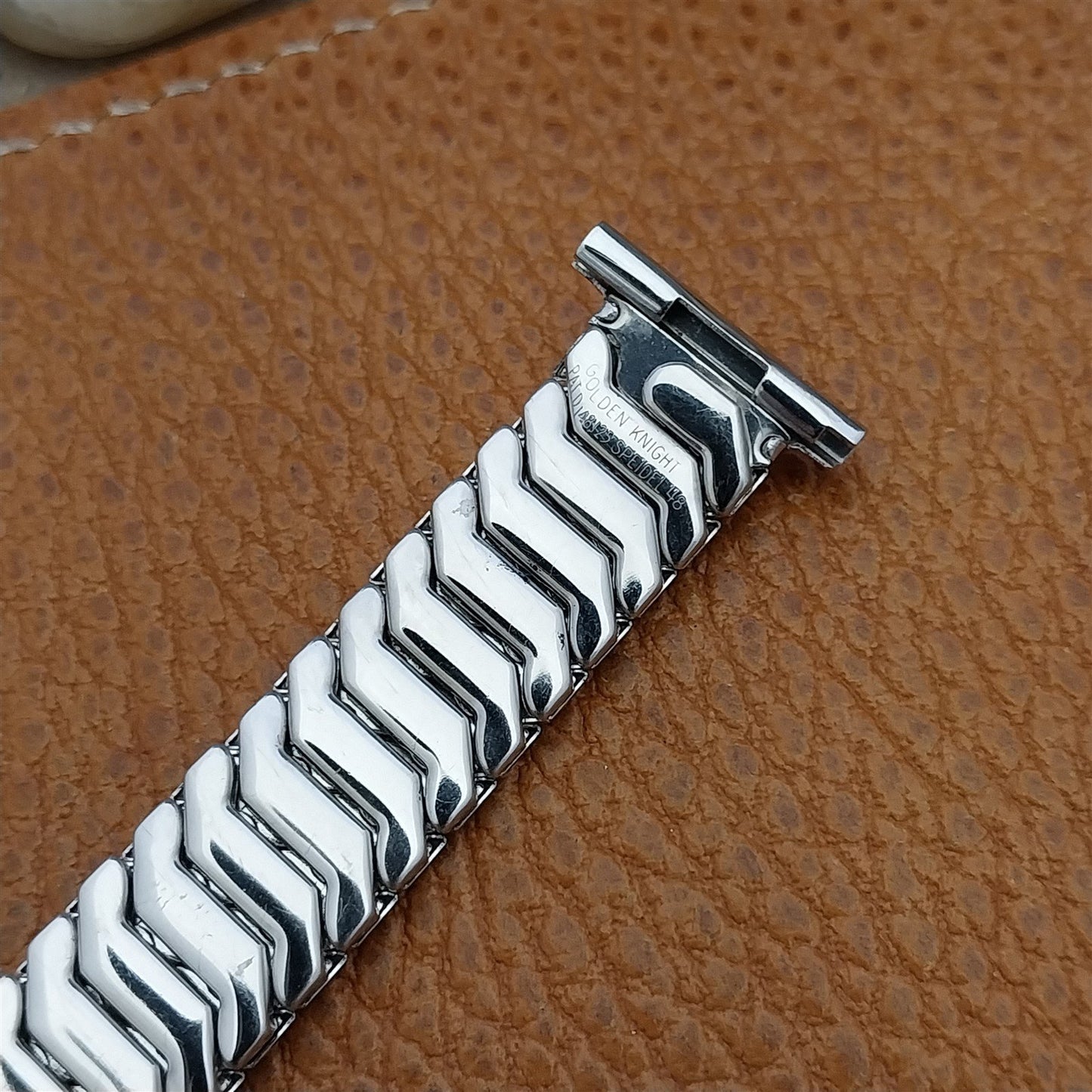 1948 10k White Gold-Filled Speidel Golden Knight USA Unused Vintage Watch Band