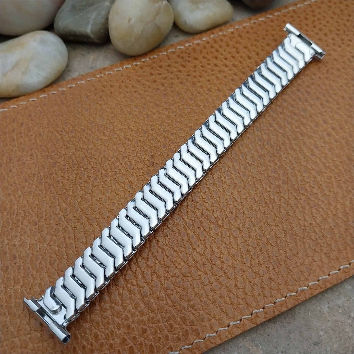 1948 10k White Gold-Filled Speidel Golden Knight USA Unused Vintage Watch Band