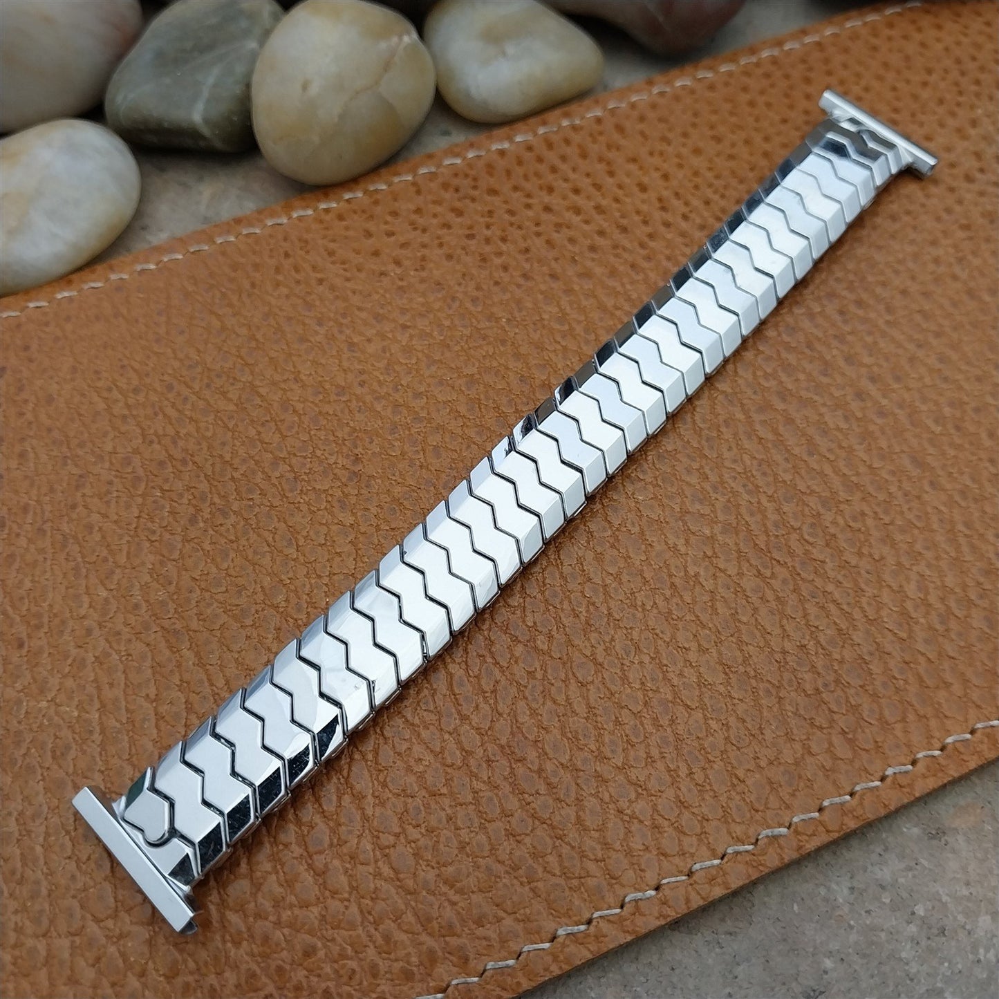 1948 10k White Gold-Filled Speidel Golden Knight USA Unused Vintage Watch Band