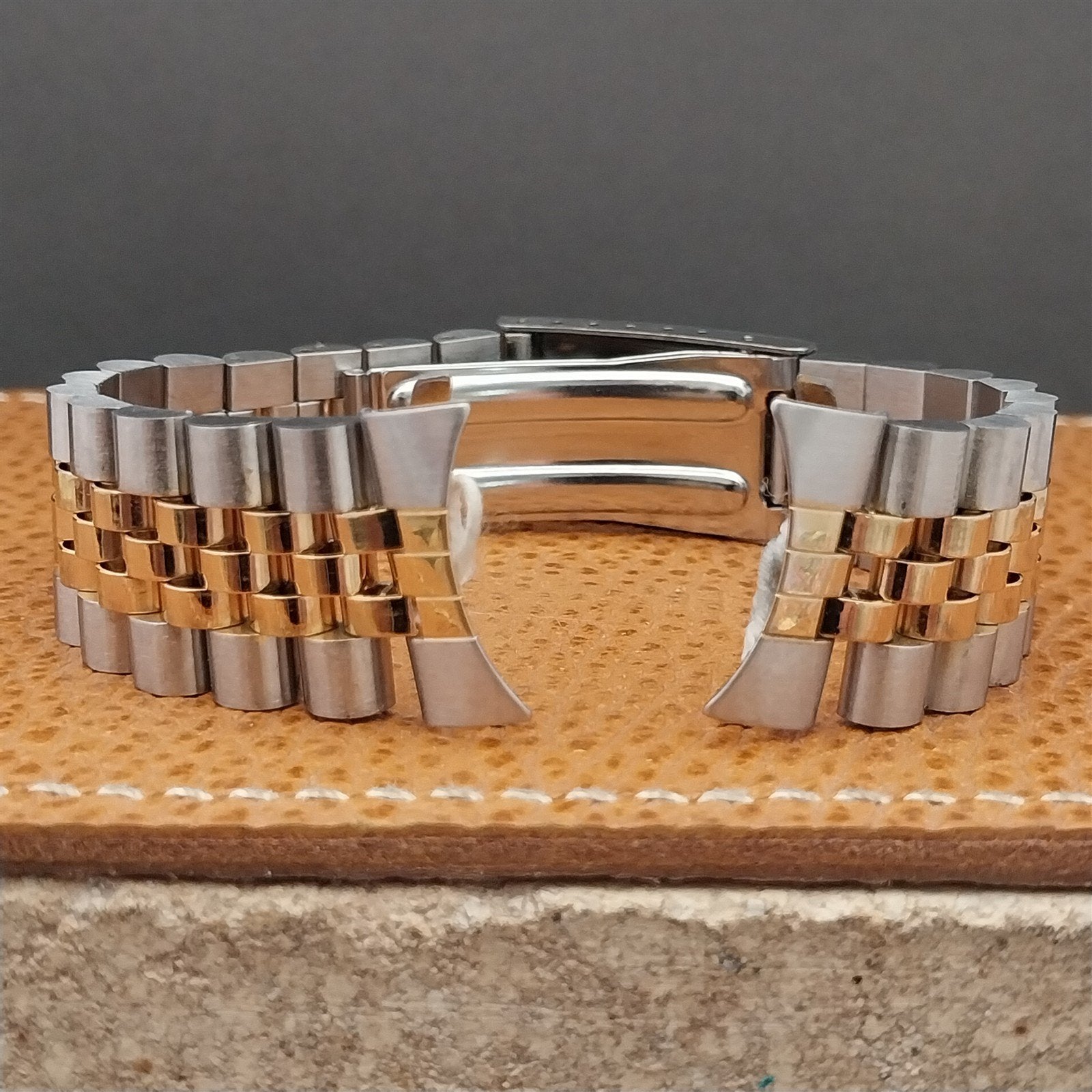 Vintage 20mm Hadley Stainless Steel & Gold Tone Jubilee Unused Watch Band