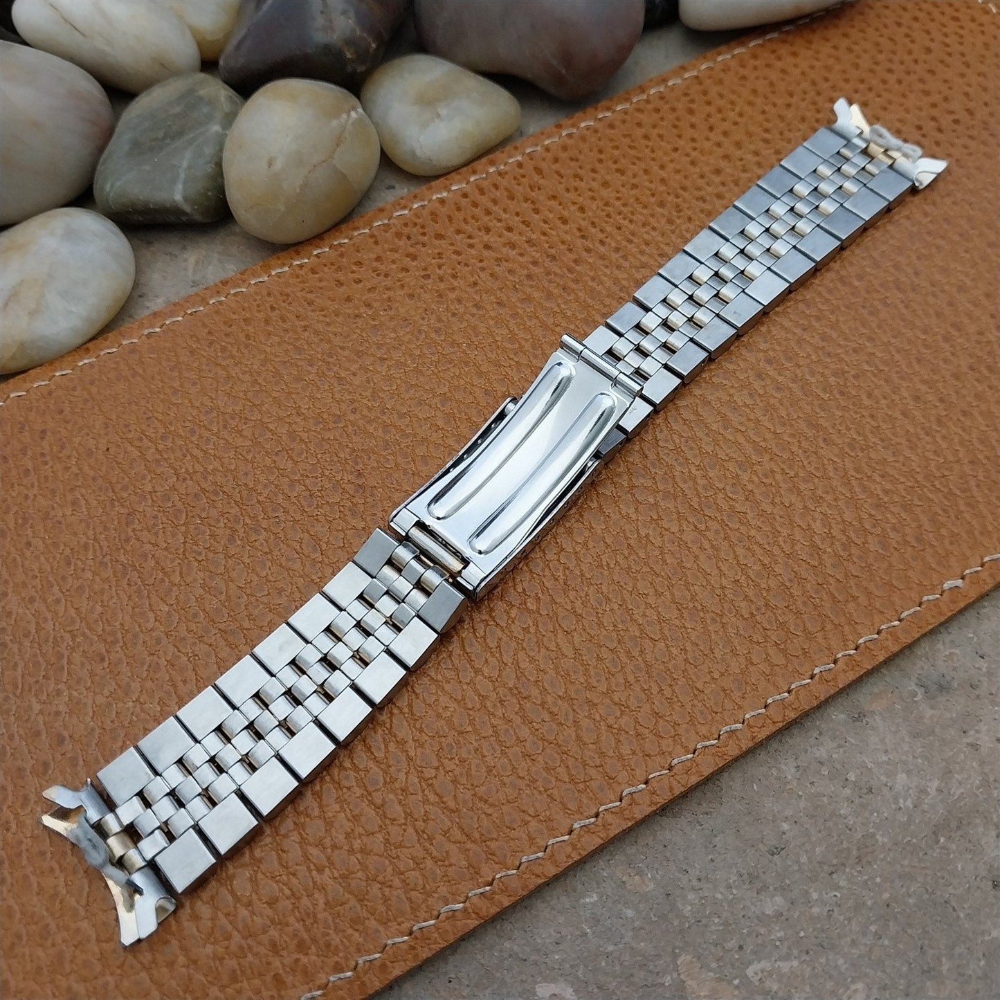 Vintage 20mm Hadley Stainless Steel & Gold Tone Jubilee Unused Watch Band