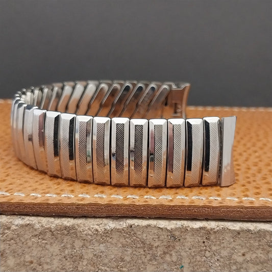 Vintage 17.2m Wide 1960s Baldwin Stainless Classic Stretch NOS Unused Watch Band