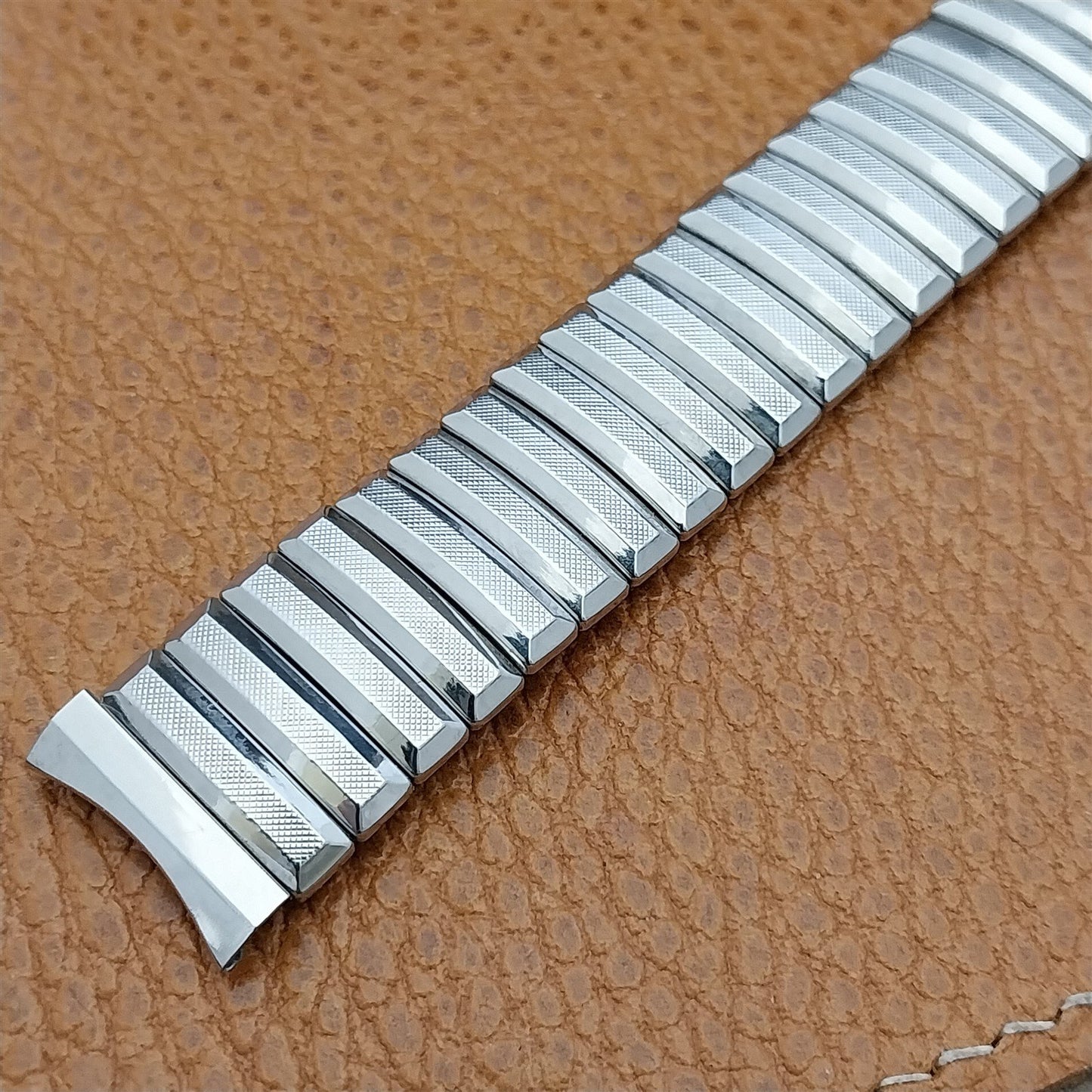Vintage 17.2m Wide 1960s Baldwin Stainless Classic Stretch NOS Unused Watch Band