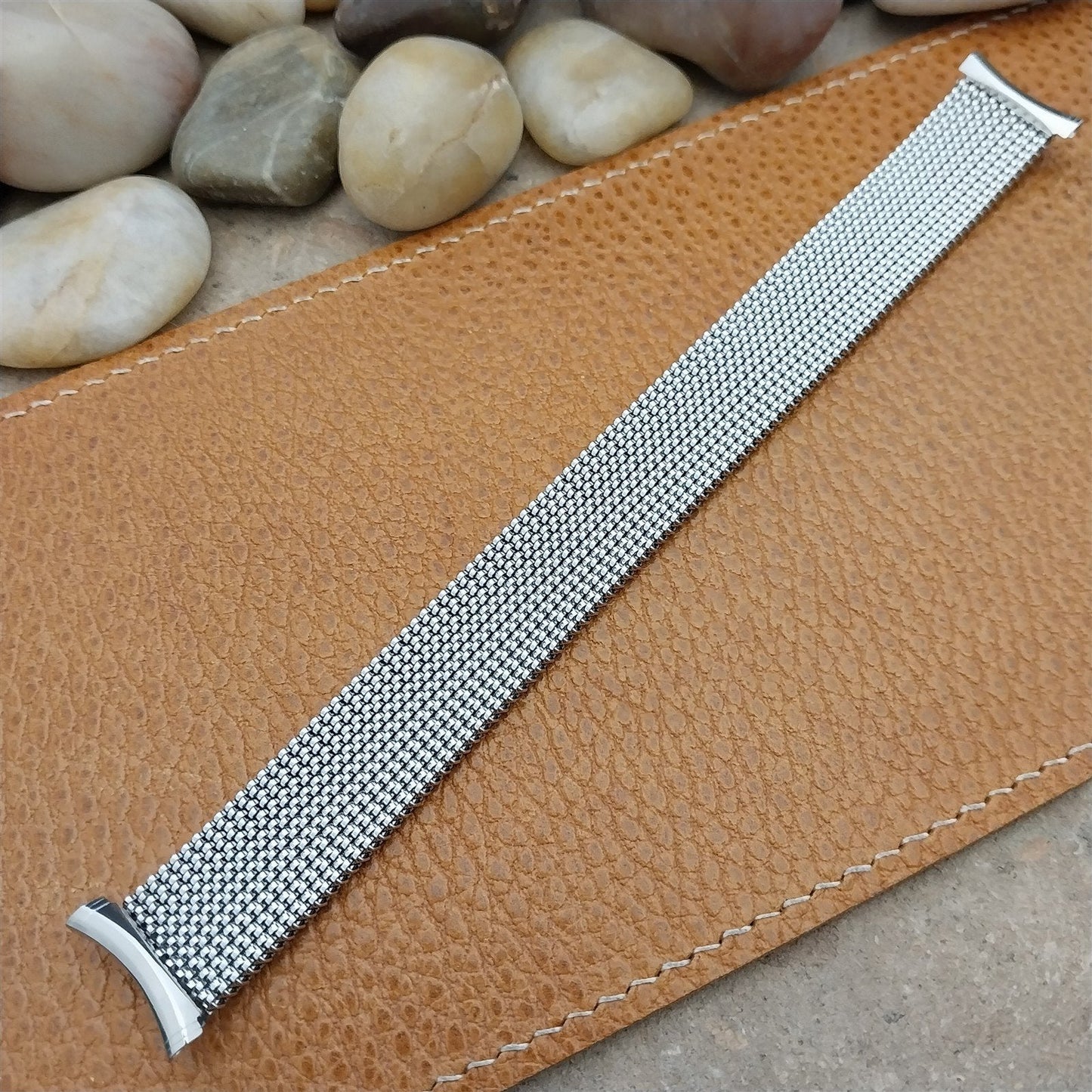 Vintage 19mm 18mm 17mm 16mm Evinger Long Stainless Expansion Mesh NOS Watch Band