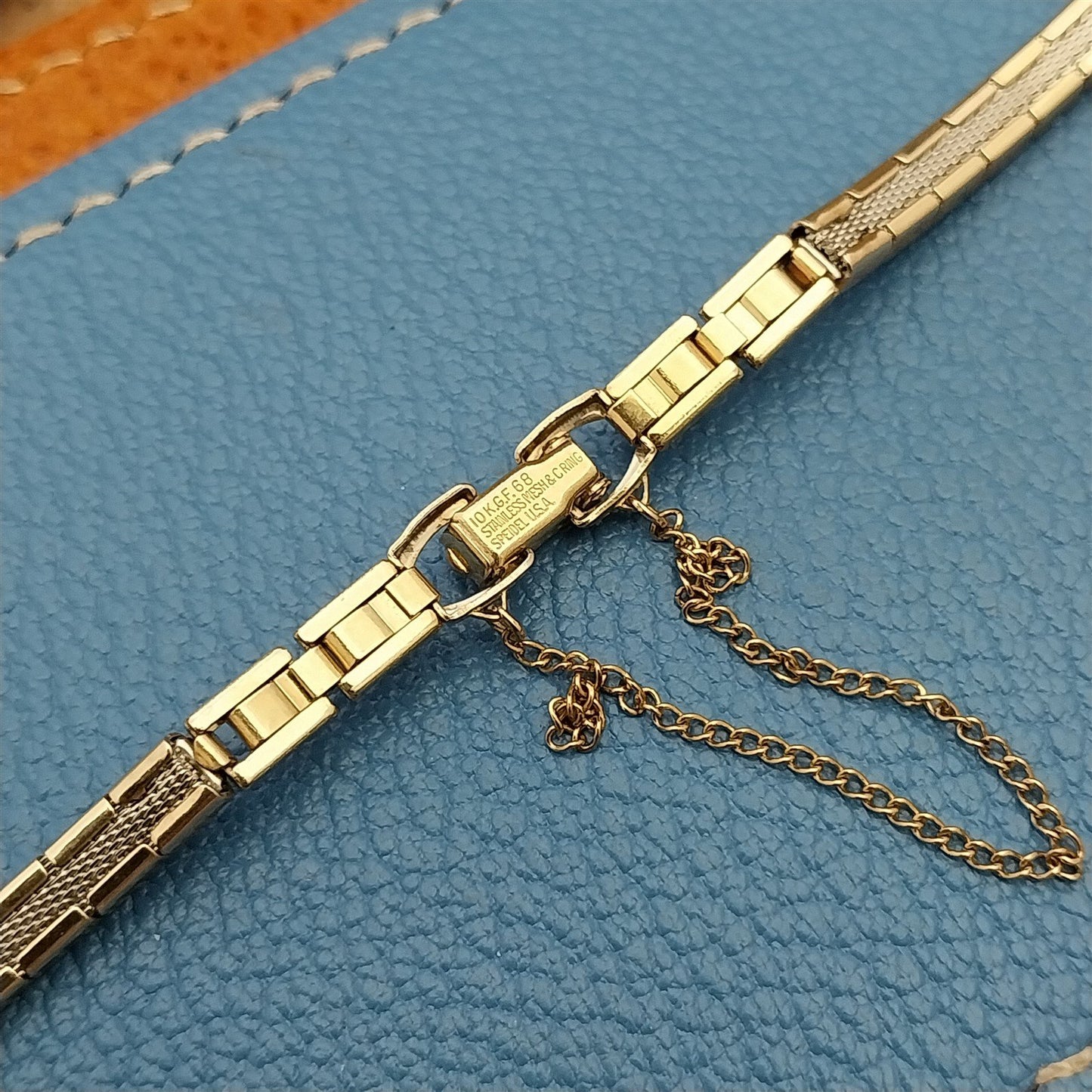 1950s Ladies Yellow Gold-Filled Speidel Unused NOS Vintage Cocktail Watch Band