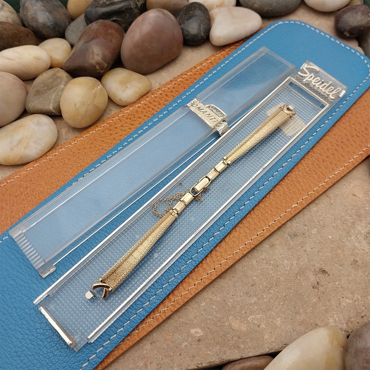 Ladies Speidel Yellow Gold Mesh Unused Classic 1960s Vintage Cocktail Watch Band