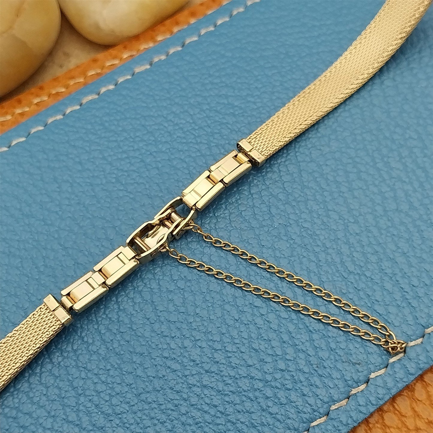 Ladies Speidel Yellow Gold Mesh Unused Classic 1960s Vintage Cocktail Watch Band