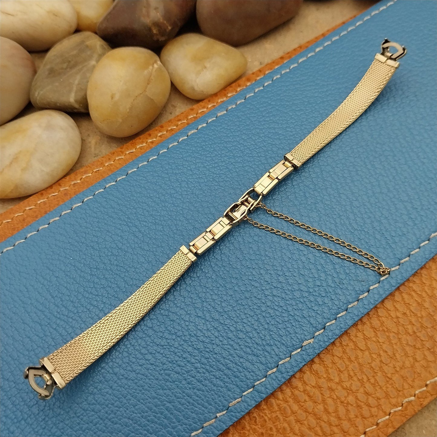 Ladies Speidel Yellow Gold Mesh Unused Classic 1960s Vintage Cocktail Watch Band