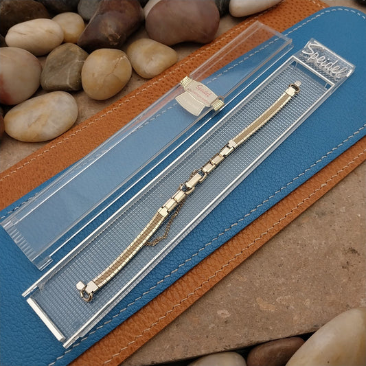 Ladies Speidel Yellow Gold Mesh Unused Classic 1969 Vintage Cocktail Watch Band