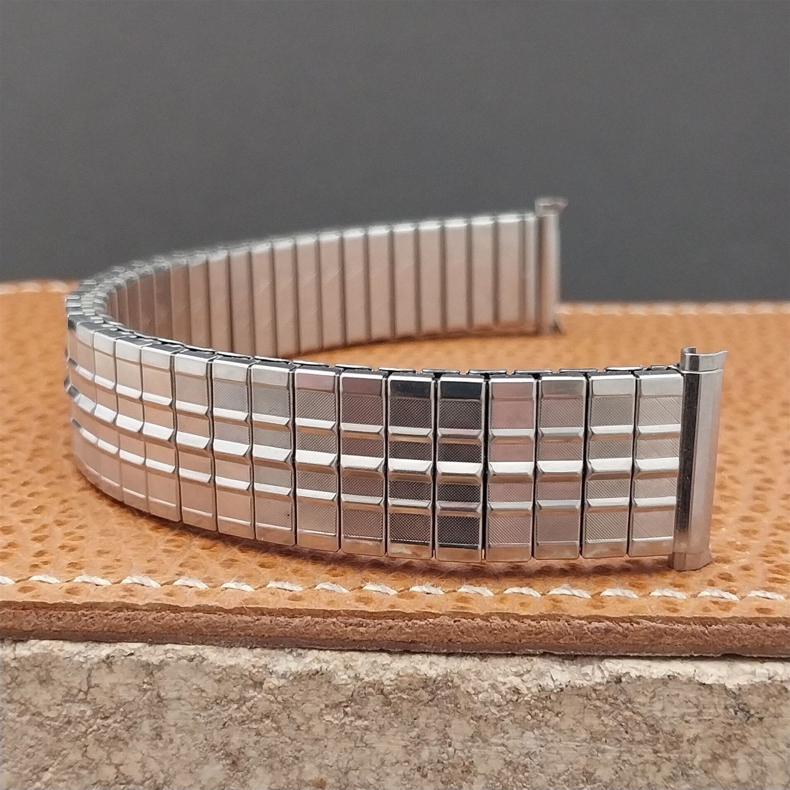 Vintage Watch Band 1970s 19mm 18mm Stainless Steel JB Champion Expansion Unused